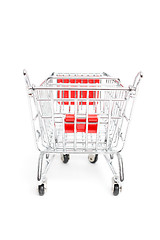 Image showing Miniature shopping trolley