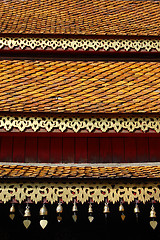 Image showing Temple roof detail