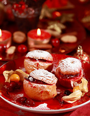 Image showing Baked apples for Christmas