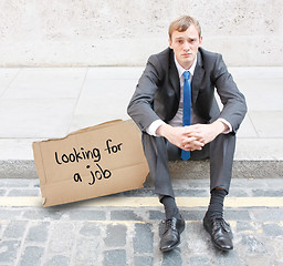 Image showing Fired businessman