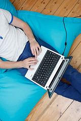 Image showing Teenager with laptop