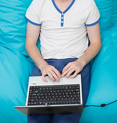 Image showing Teenager with laptop