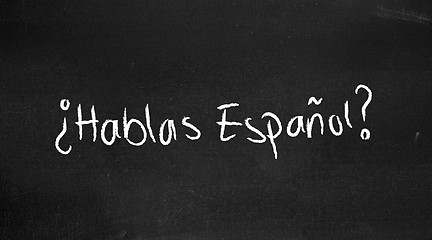 Image showing Hablas espanol?