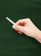 Image showing Hand with chalk