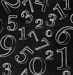 Image showing Numbers on blackboard