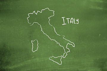 Image showing Italian map