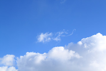 Image showing Abstract figure in clouds