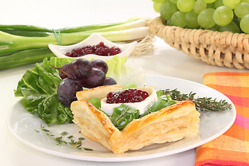 Image showing Goat cheese tartlet