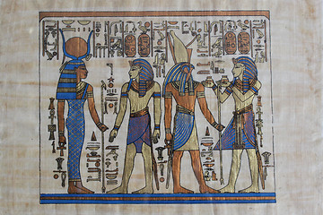 Image showing Pharaoh and gods