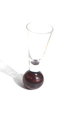 Image showing Colored brown wineglass