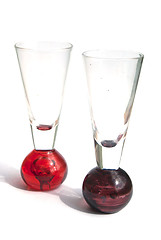 Image showing Colored wineglasses