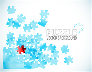 Image showing Abstract puzzle background