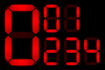 Image showing Set of digital numbers