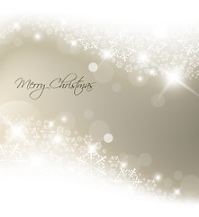 Image showing Light silver abstract Christmas background