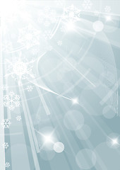 Image showing Christmas background with snowflakes 