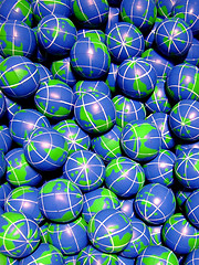 Image showing Globe balls