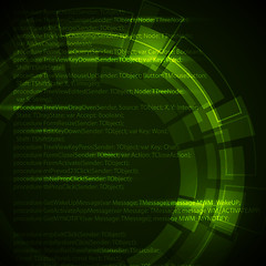 Image showing Abstract dark green technical background 