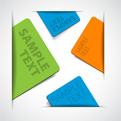 Image showing vector colorful paper cards with place for your text