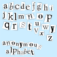 Image showing Anonymous alphabet