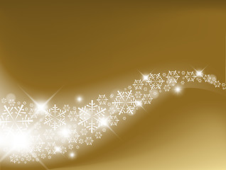 Image showing Golden Abstract Christmas background