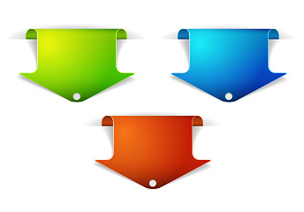 Image showing Set of colorful arrow bookmarks