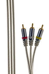 Image showing Video cable with a gold covering 