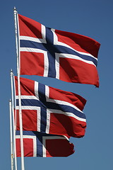 Image showing Norwegian flags