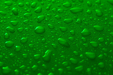 Image showing Green water drops