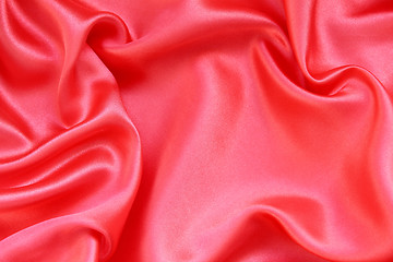 Image showing Smooth Red Silk as background 