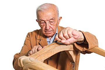 Image showing old carpenter