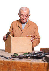 Image showing old carpenter