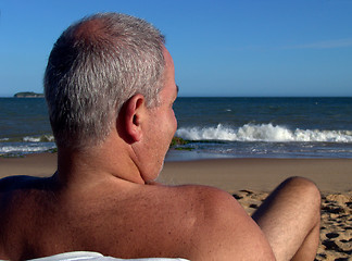 Image showing Relaxing day at the beach!