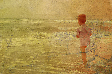 Image showing child and the sea