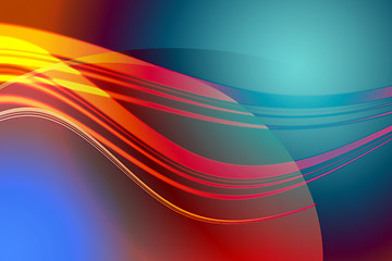 Image showing Abstract colored wave