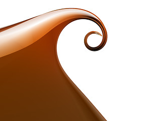 Image showing Abstract orange wave