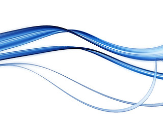 Image showing Abstract blue wave