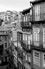Image showing Portugal. Porto city in black and white 