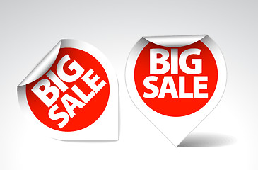 Image showing round Labels / stickers for big sale