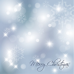 Image showing Blue Vector Christmas background