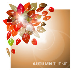 Image showing Autumn leafs abstract background