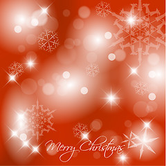 Image showing Vector red Christmas background