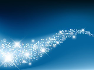 Image showing Blue Abstract Christmas background