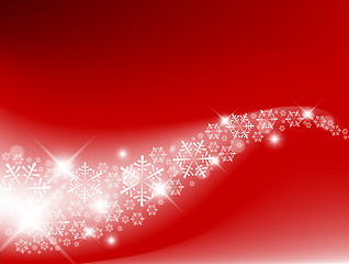 Image showing Red Abstract Christmas background