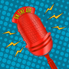 Image showing Pop art microphone