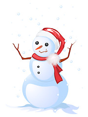 Image showing Happy snow man