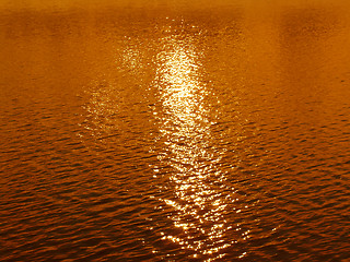 Image showing sunset water