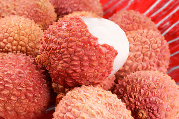 Image showing Litchis or lychees