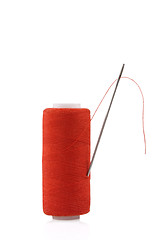 Image showing red spool with needle