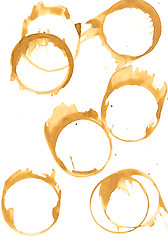 Image showing Collection of coffee splashes and stains