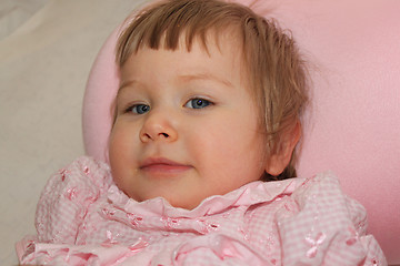 Image showing girl lies on a pillow